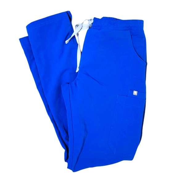 Figs Royal Blue Women's Yola Skinny Scrub Pants Small - Picture 4 of 8